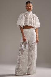 EVA LACE WIDE LEG PANT