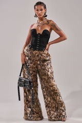 CATCH ME IF YOU CAN LEOPARD FUR TROUSER