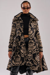 DECKER PUFFER TRENCH IN JACQUARD