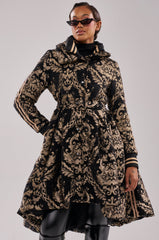 DECKER PUFFER TRENCH IN JACQUARD