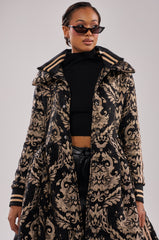 DECKER PUFFER TRENCH IN JACQUARD