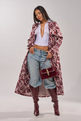 BUY ME ROSES JACQUARD TRENCH
