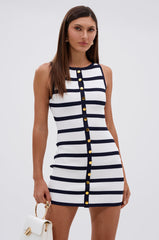 BEACHY VIBES STRIPE MINI DRESS