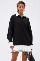 ALWAYS CLASSY POPLIN SHIRT DRESS
