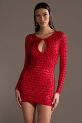 ALL THAT SHINES RHINESTONE MINI DRESS