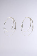 BLING NIGHTS LAYERED HOOP EARRING