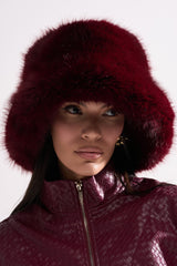 ELEVATED FAUX FUR BUCKET HAT