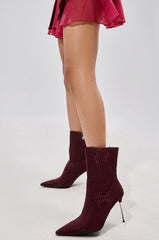 AZALEA WANG CALEAN BURGUNDY BOOTIE