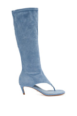AZALEA WANG CECILE LIGHT BLUE FAUX SUEDE SANDAL