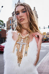 CROSS MY HEART CHAIN NECKLACE
