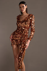 DANCE THE NIGHT AWAY SEQUIN MINI DRESS