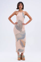 BY THE SEASHORE PRINTED MAXI DRESS