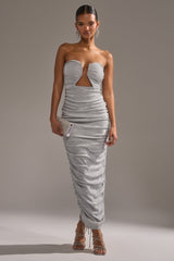 CANT GET ENOUGH SLINKY RUCHED MAXI DRESS