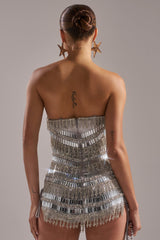 CHANDELIER RHINESTONE MINI DRESS