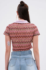 BEACHY BLISS CROCHET SHORT SLEEVE BUTTON DOWN