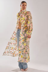 BOUQUET DREAMS FLORAL TULLE DUSTER