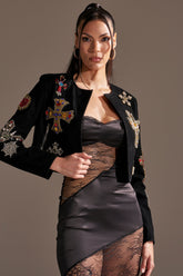 COUNT YOUR BLESSINGS EMBELLISHED BLAZER