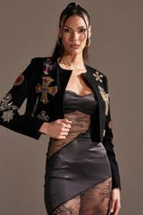 COUNT YOUR BLESSINGS EMBELLISHED BLAZER