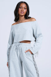 BRINGING IT BACK OFF THE SHOULDER SWEATSHIRT