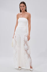 EASY BREEZY DENIM JUMPSUIT IN WHITE