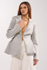 CANARY PEPLUM BLAZER IN SCUBA