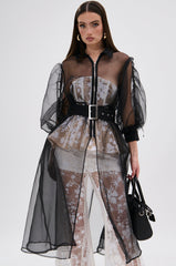 CAN I KICK IT ORGANZA TRENCH