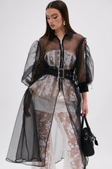 CAN I KICK IT ORGANZA TRENCH