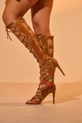 AZALEA WANG SHAI TAN GLADIATOR STILETTO SANDAL