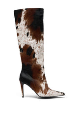 AZALEA WANG SYREALI COW STILETTO BOOT