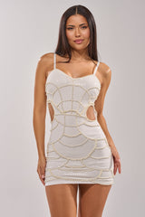 CAUGHT IN MY WEB MINI DRESS