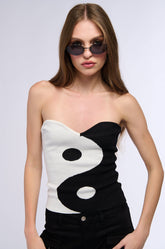 YIN AND YANG TUBE TOP