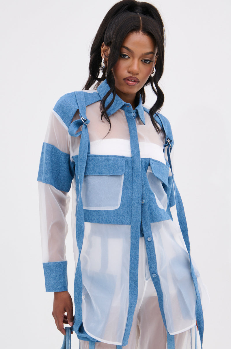 CELINE BUTTON DOWN TOP