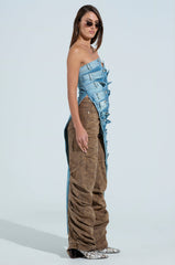 ESSIE DENIM LONG CORSET