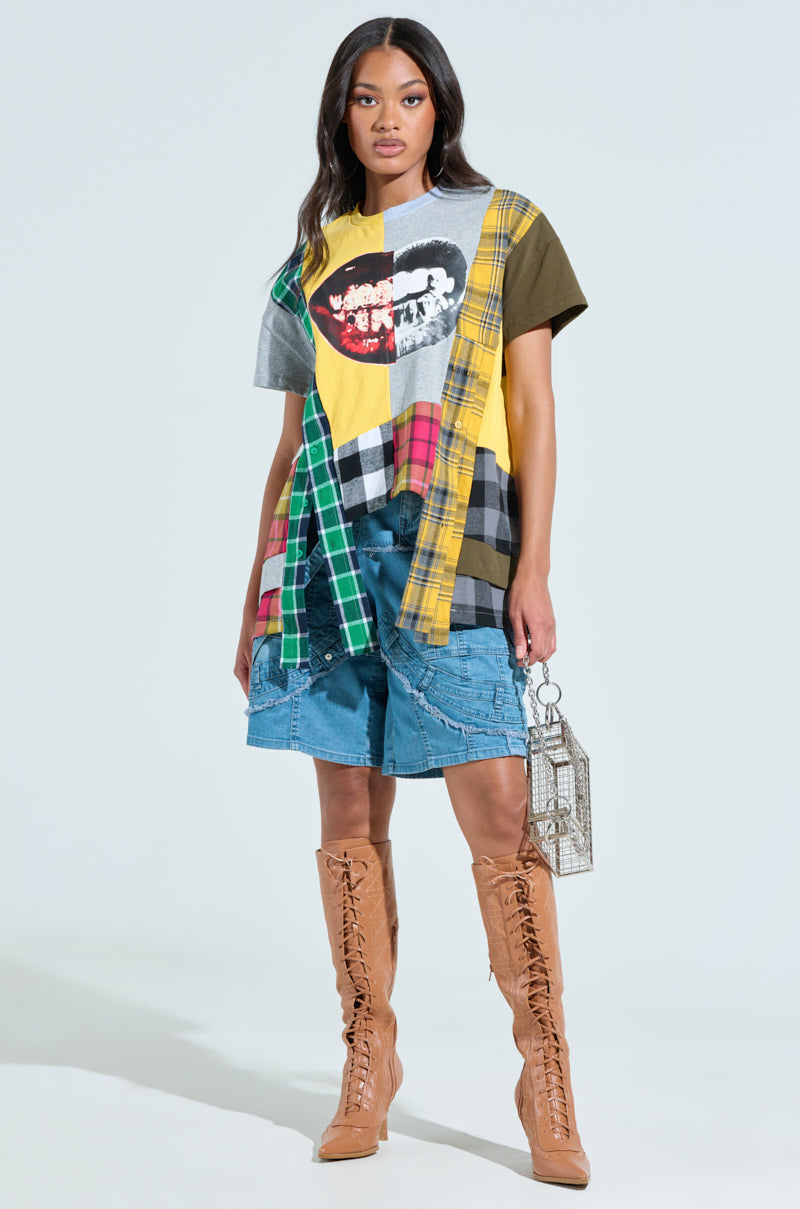 GRAB ME CLOSER DENIM BERMUDA SHORT