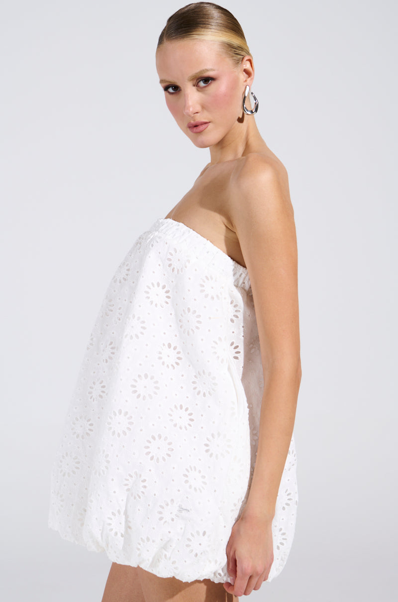 ALL FOR LOVE BUBBLE MINI DRESS