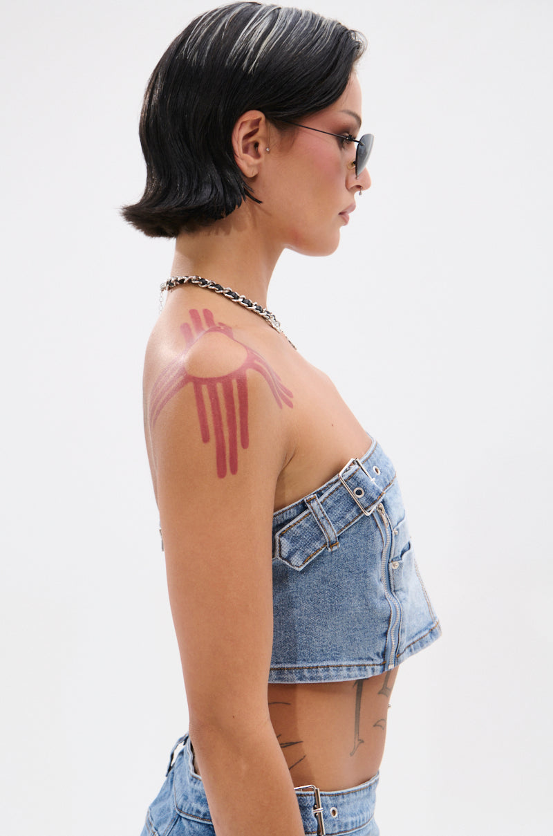 ASHLIN DENIM TUBE TOP