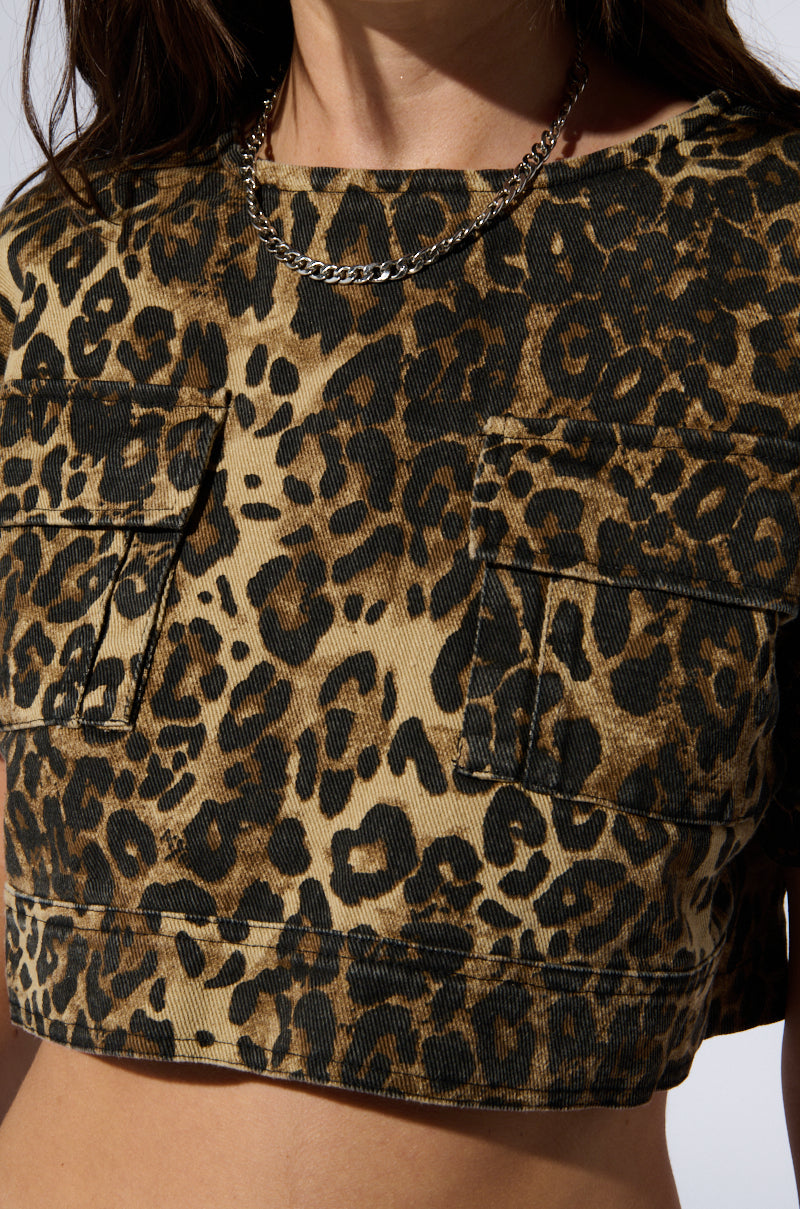 CHEETAH SISTERS TOP