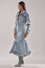 DENIM FOR DAYS MAXI DRESS