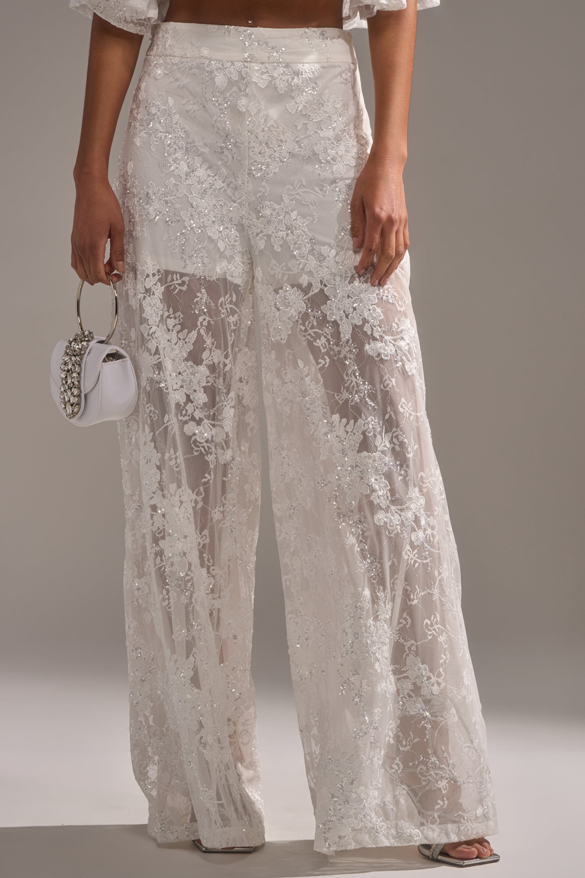 EVA LACE WIDE LEG PANT