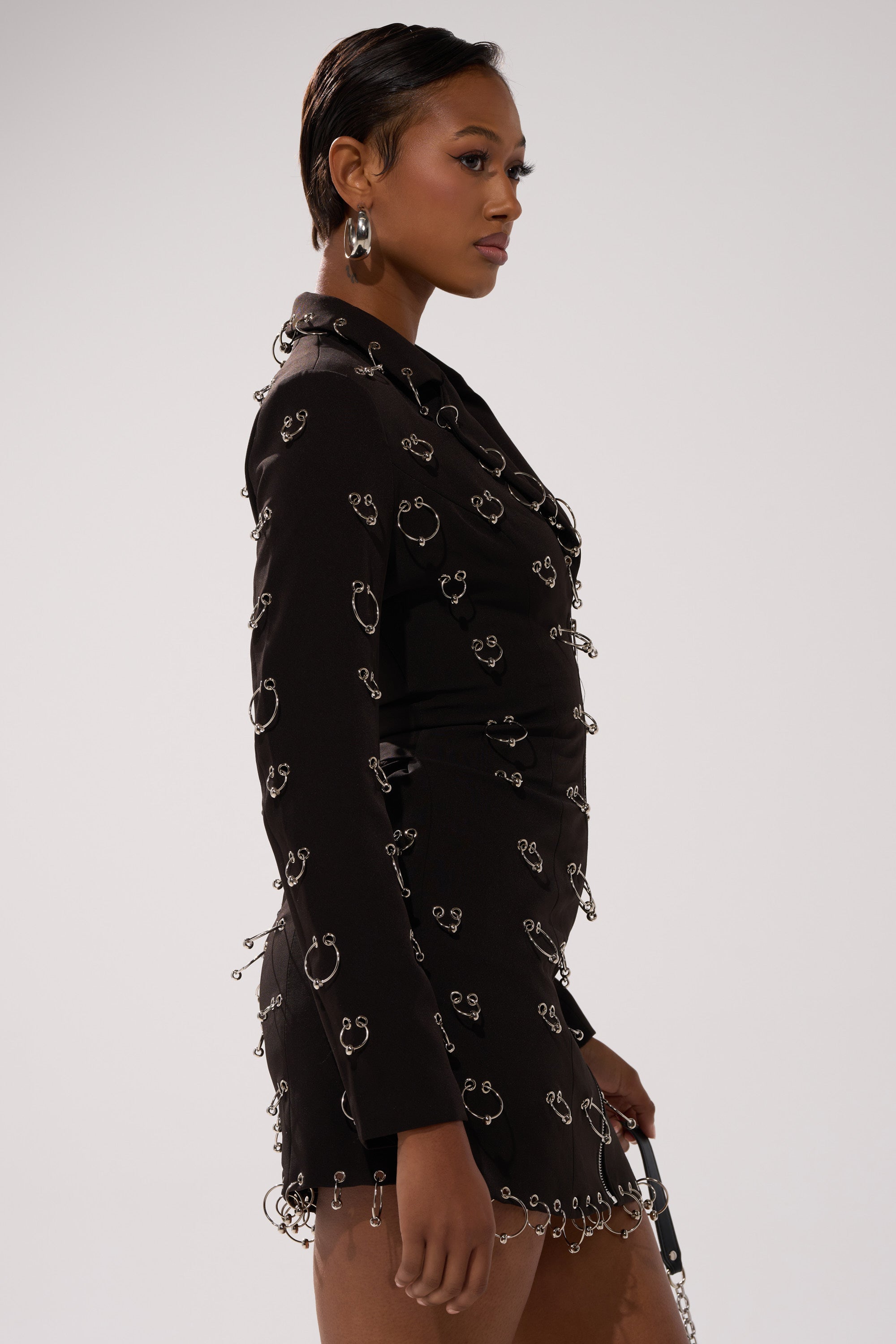 ALL OVER PIERCING BLAZER DRESS