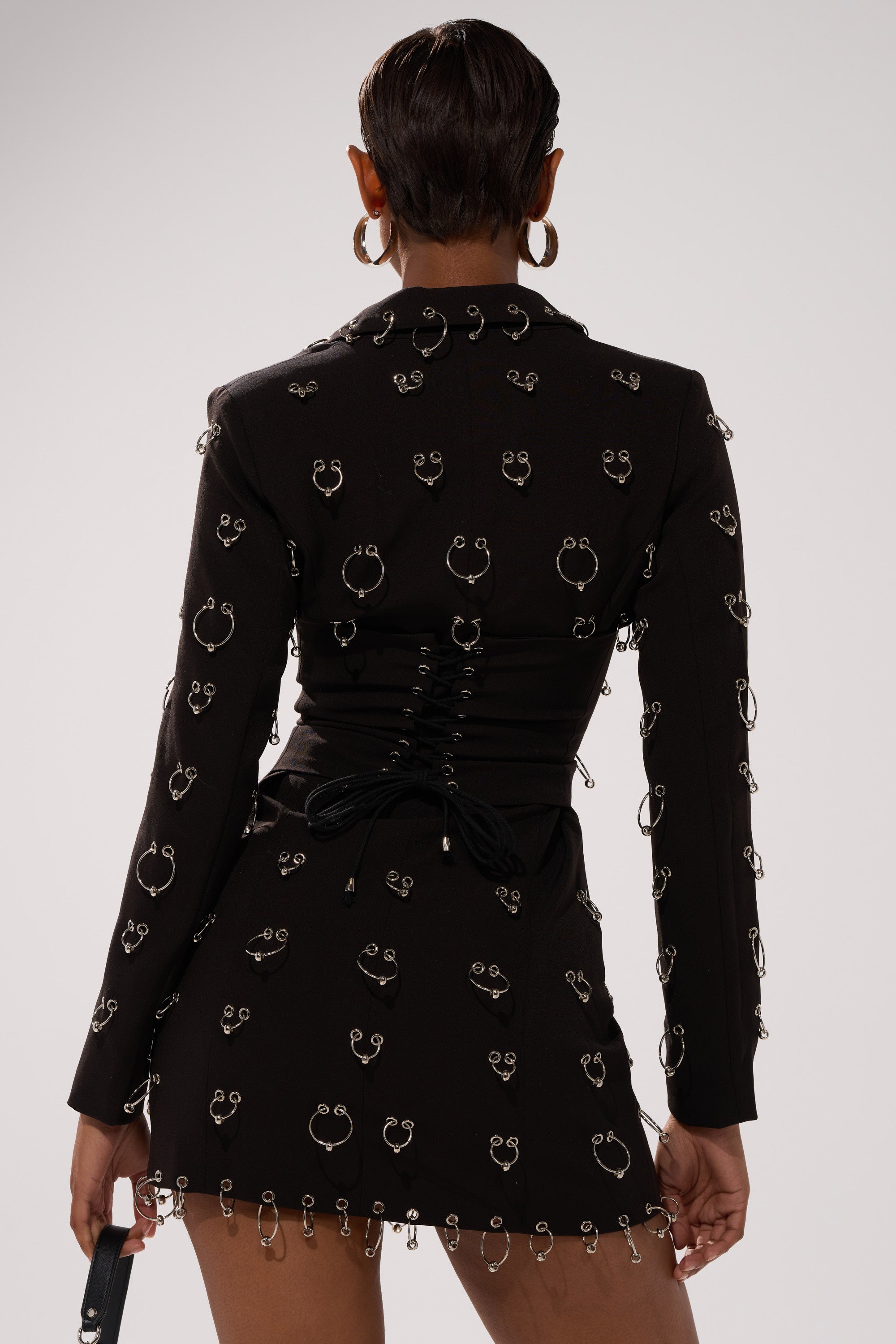 ALL OVER PIERCING BLAZER DRESS