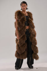 CAN'T BE BOTHERED PANELED FUR VEST