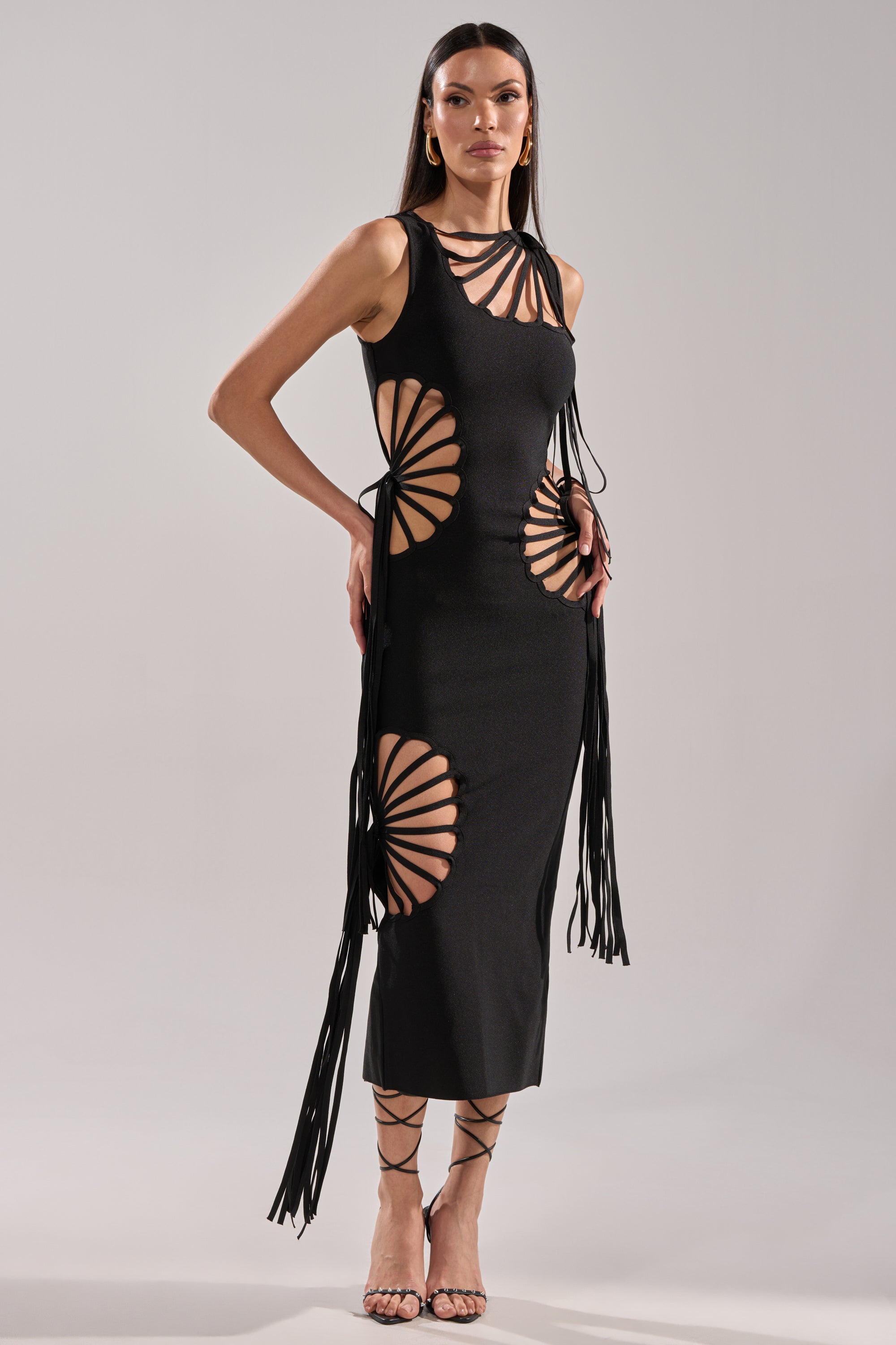 BROOKE CUTOUT MIDI DRESS