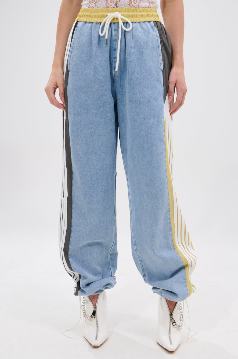 ALONE AGAIN DENIM TRACK PANT