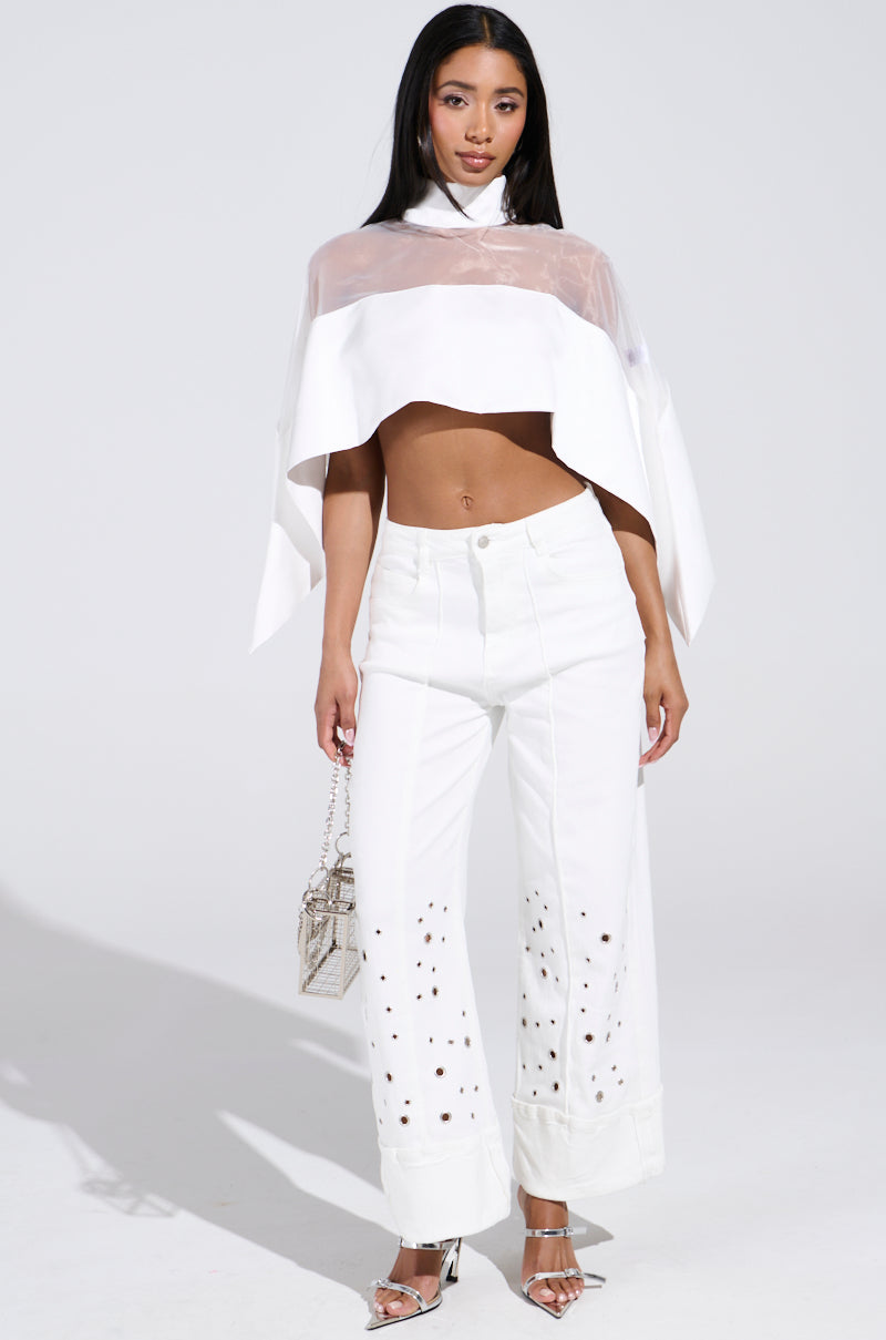 JULIA CROPPED WIDE LEG JEANS