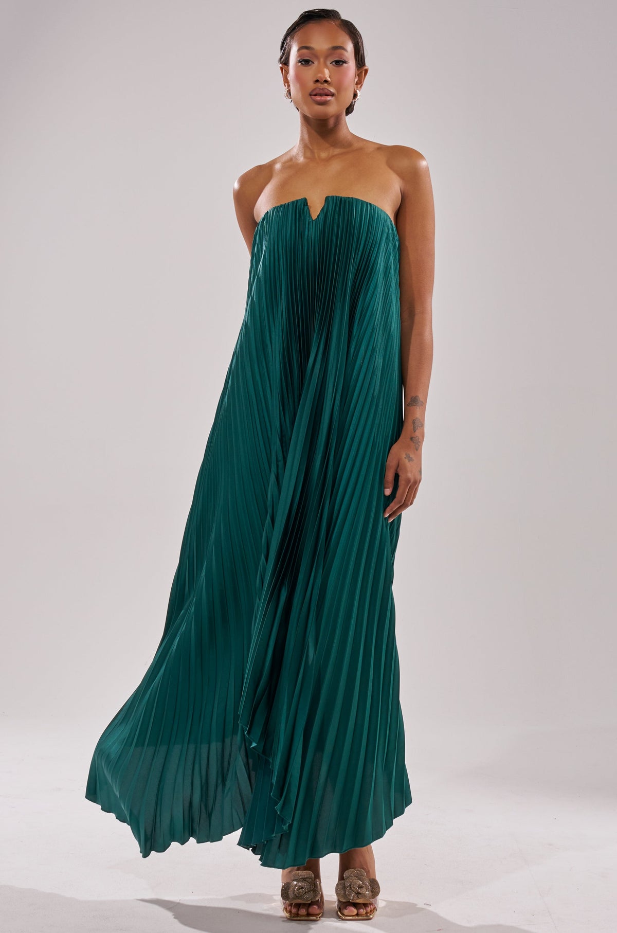 EMERALD DREAM SLEEVELESS MAXI DRESS