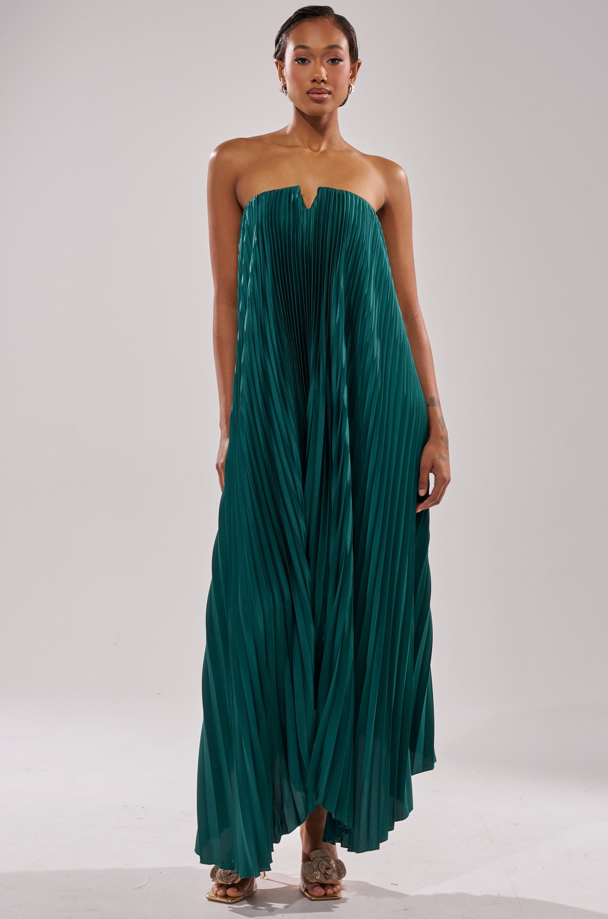 EMERALD DREAM SLEEVELESS MAXI DRESS