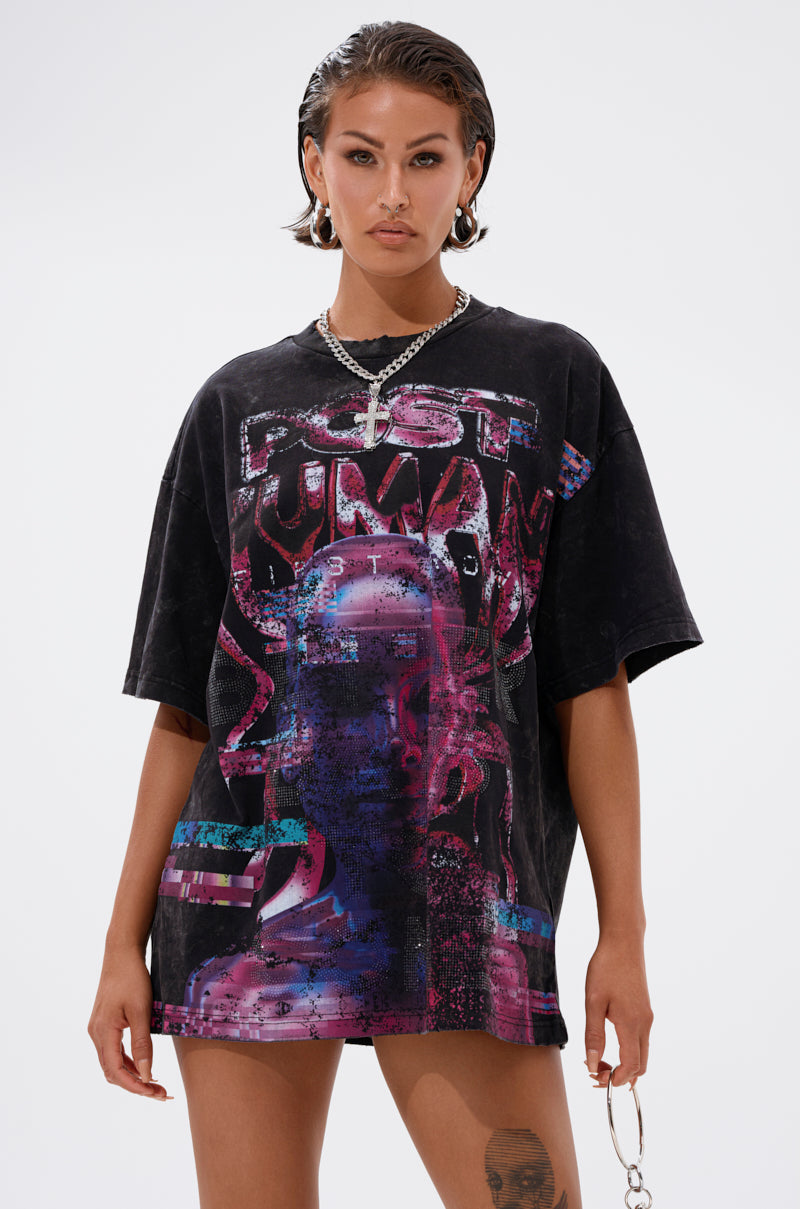 CYBERTRONICS OVERSIZED GRAPHIC TEE