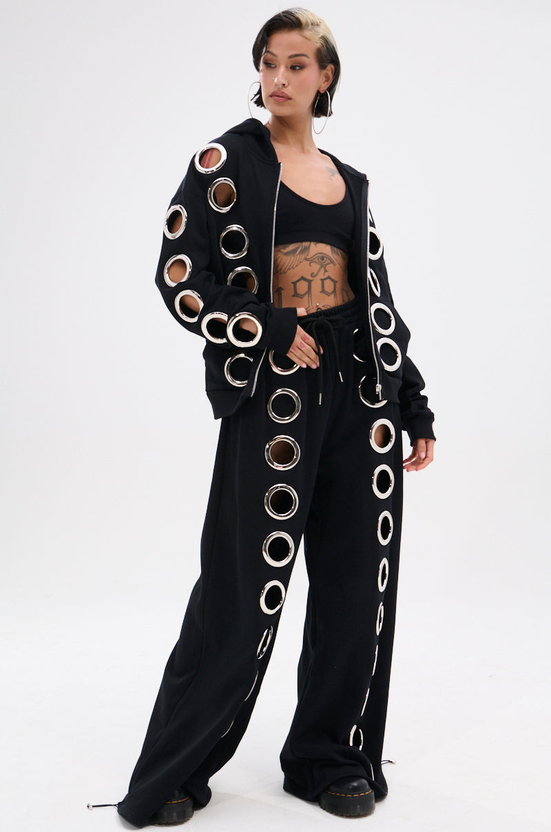 THROUGH THE NIGHT SWEATSHIRT WITH HOLES