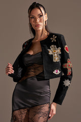COUNT YOUR BLESSINGS EMBELLISHED BLAZER